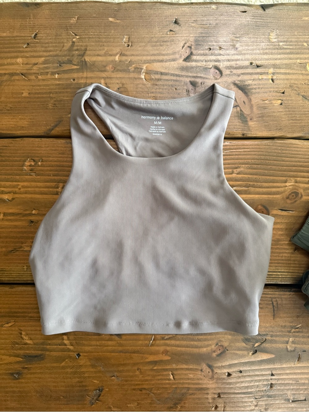 Harmony & Balance Taupe Crop Tank - Women's